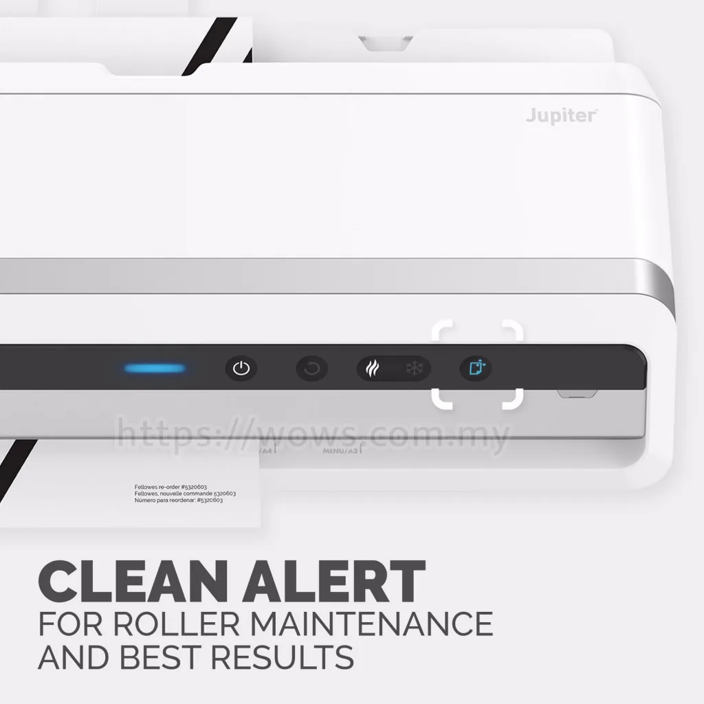 Fellowes Jupiter A3 Laminator Clean Alert System
