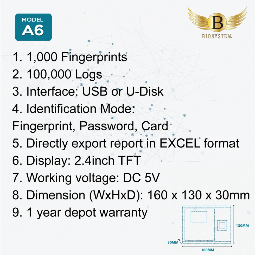 Biosystem A6 product illustration 3