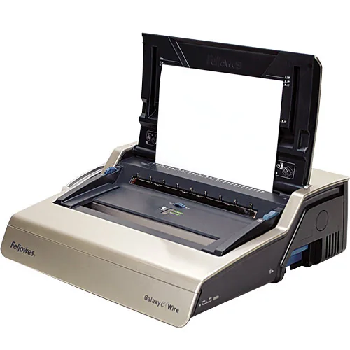 Fellowes Galaxy-E Electric Wire Binder 5622501 Front View and Operation Controls
