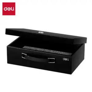 Deli ET611 Fireproof Document Box, 20-Min Fire Rating