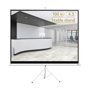 Deli E50491 100-Inch 4:3 Motorised Projector Screen