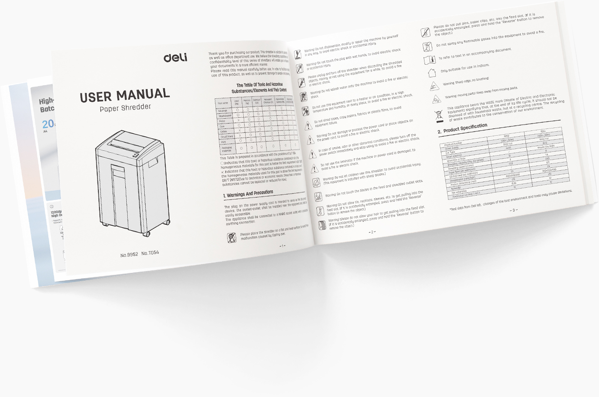 Deli E9952 12-Sheet Cross-Cut Business Shredder 23L