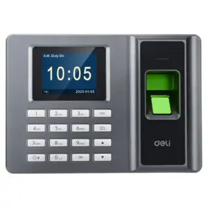 Deli ES152 Wall-Mount Fingerprint Attendance Machine, 1500 Users