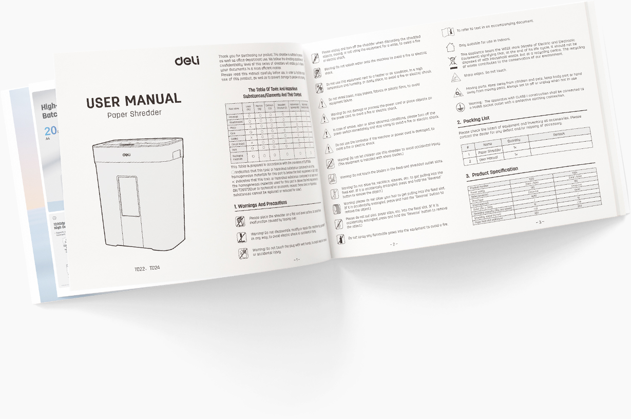Deli ET022 10-Sheet Cross-Cut Paper Shredder 12L