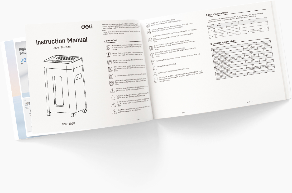 Deli ET048 16-Sheet Cross-Cut Paper Shredder 23L 120-Min Run