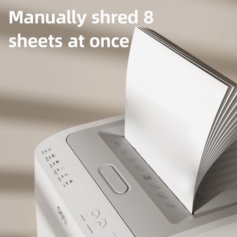 Deli ET081 100-Sheet Auto-Feed Micro-Cut Shredder, 26L - Image 2