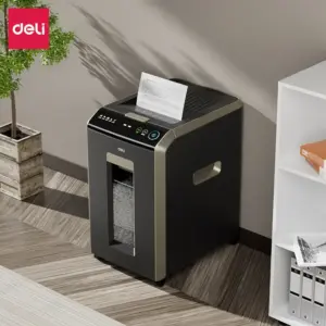 Deli ET089 150-Sheet Auto-Feed Cross-Cut Shredder, 30L