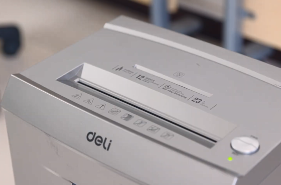 Deli ET095 12-Sheet Micro-Cut Business Shredder 23L Continuous Run