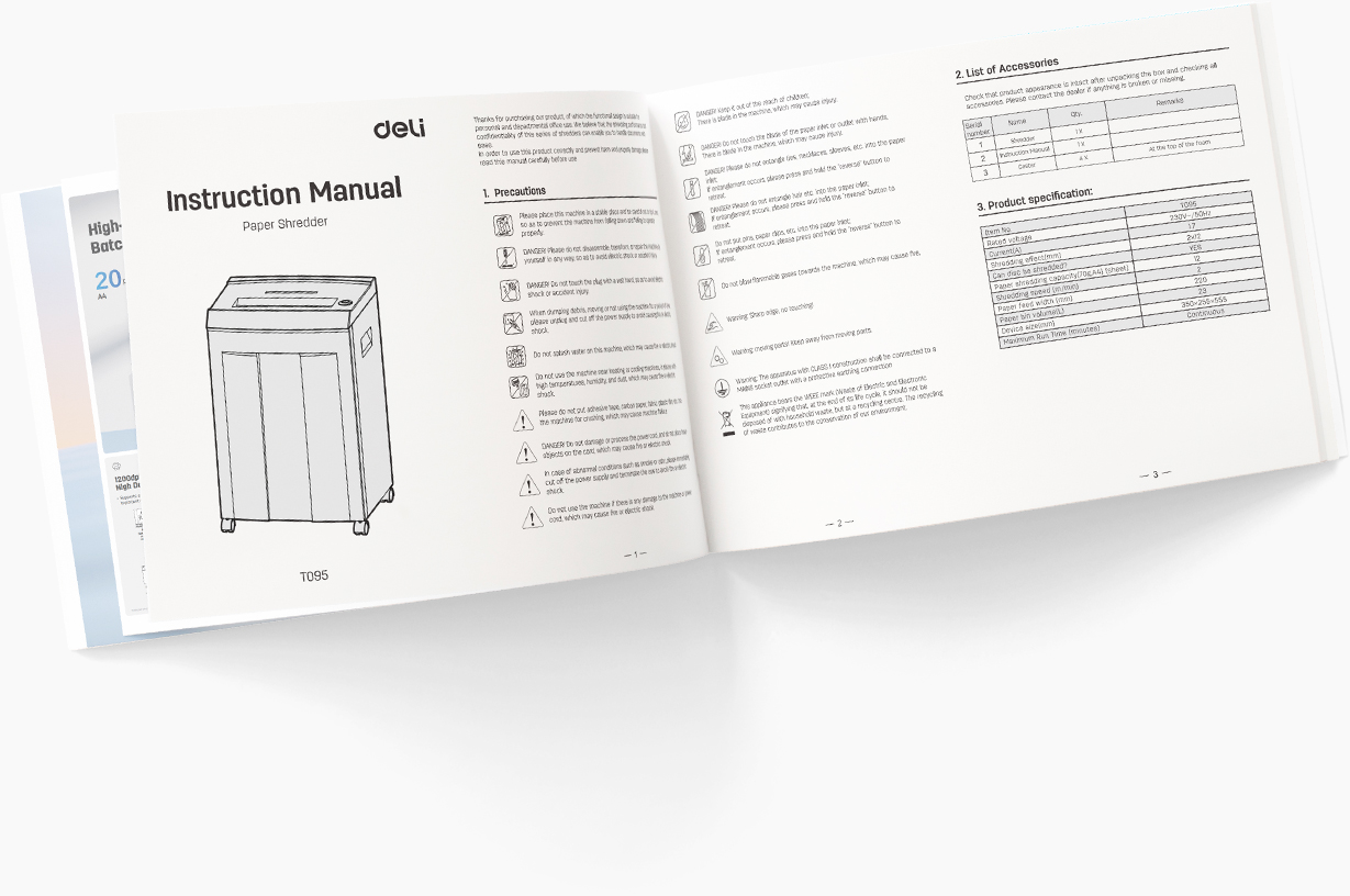 Deli ET095 12-Sheet Micro-Cut Business Shredder 23L Continuous Run
