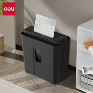 Deli ET102SC 5-Sheet Cross-Cut Paper Shredder, 10L