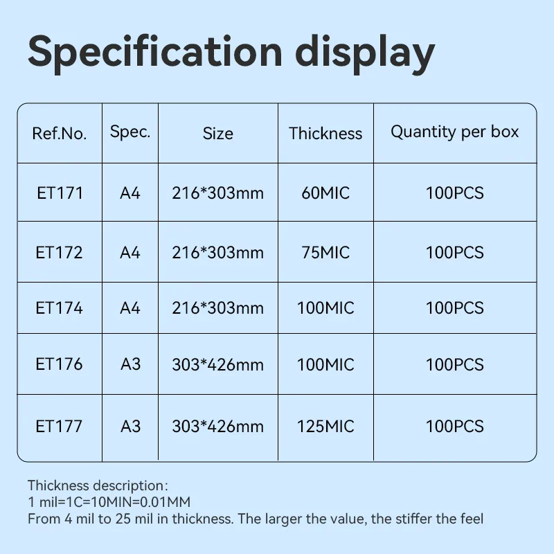 Deli ET172 A4 Laminating Pouches, 75mic 100pcs - Image 4