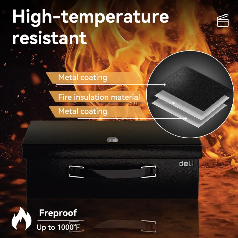 Deli ET610 Portable Fireproof Document Box - Image 4