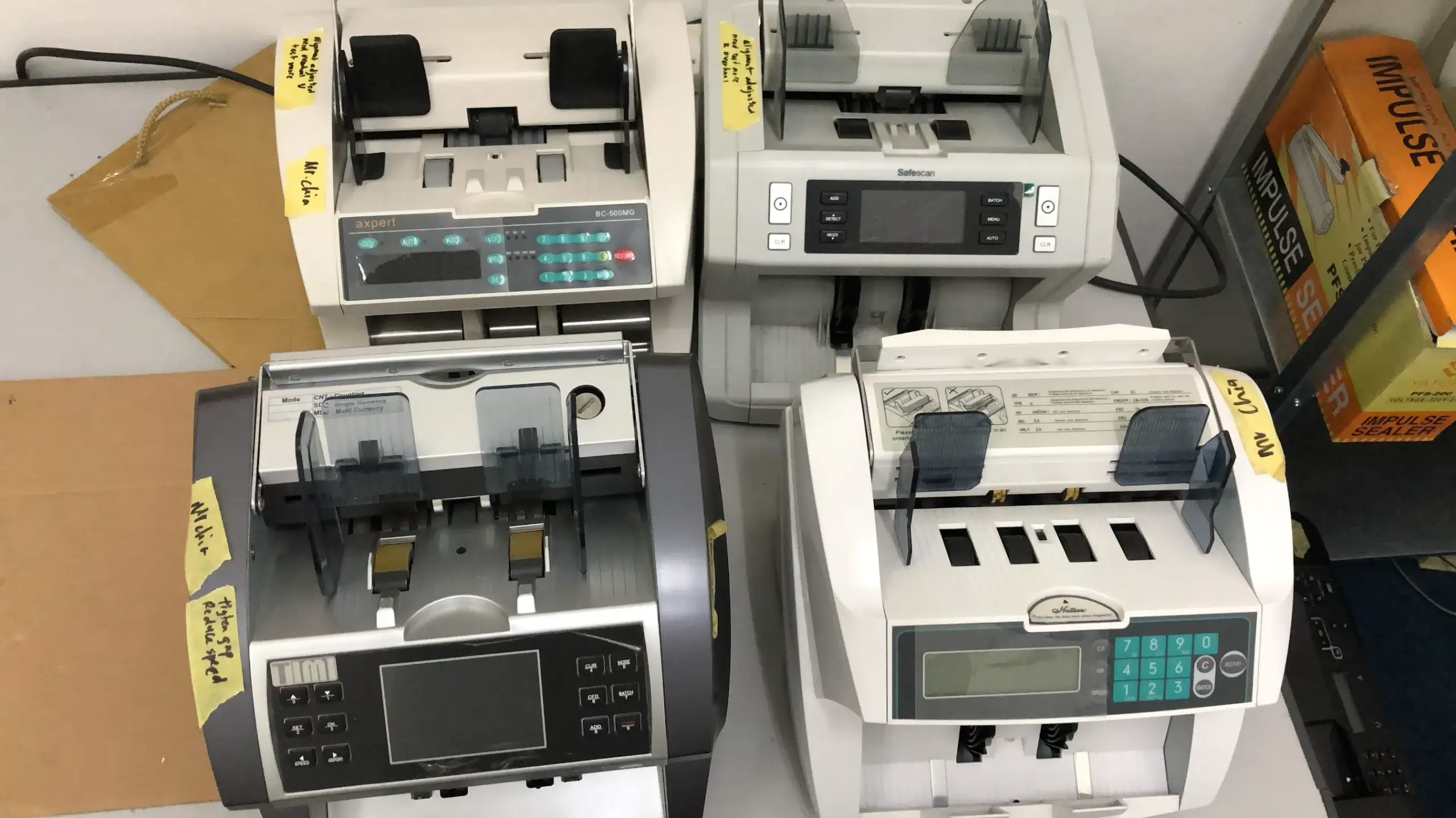 Currency counter machine repair