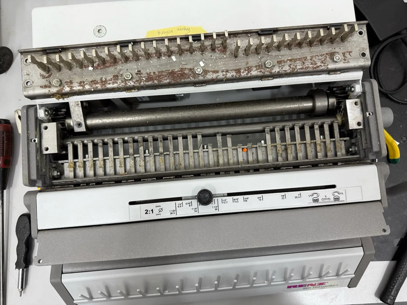 Renz binding machine repair