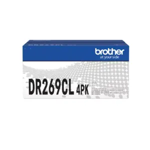 Official product packaging box of the Brother DR269CL-4PK drum unit on a white background.