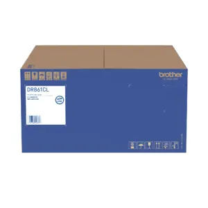 Official retail packaging for the Brother DR861CL drum unit shown against a white background