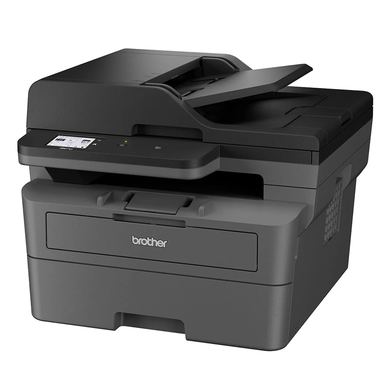 Left side profile of the Brother MFC-L2885DW multifunction monochrome laser printer on white background