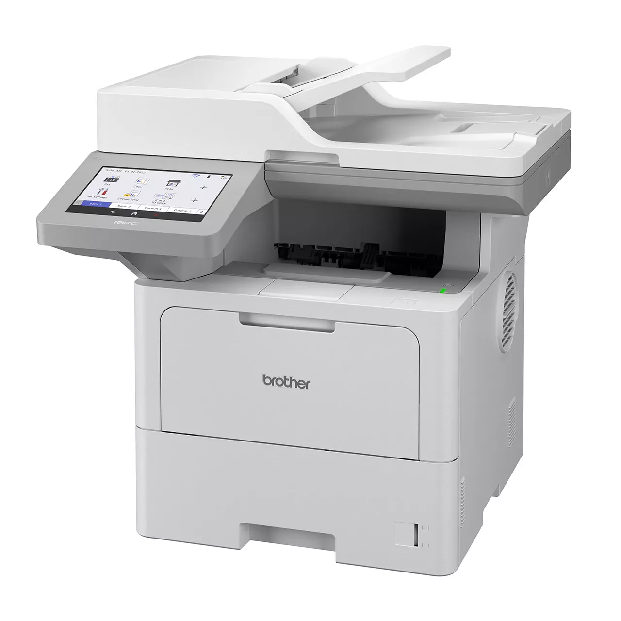 Left side exterior profile of the Brother MFC-L6915DW monochrome laser multifunction printer
