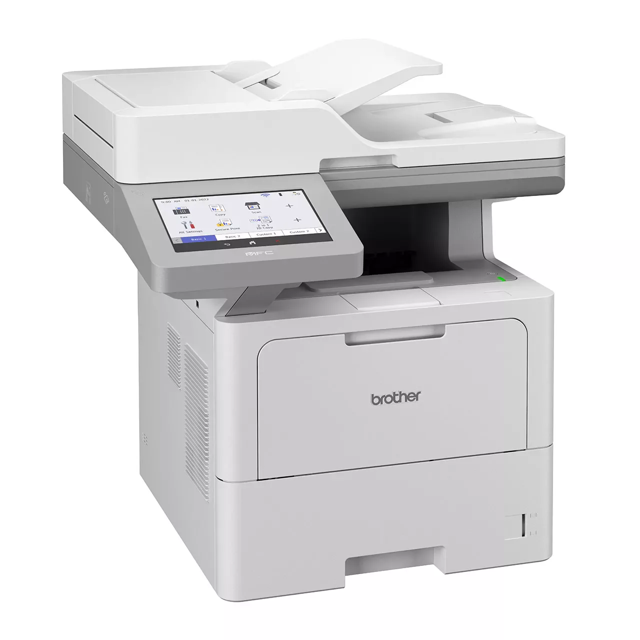 Right side exterior profile of the Brother MFC-L6915DW monochrome laser multifunction printer
