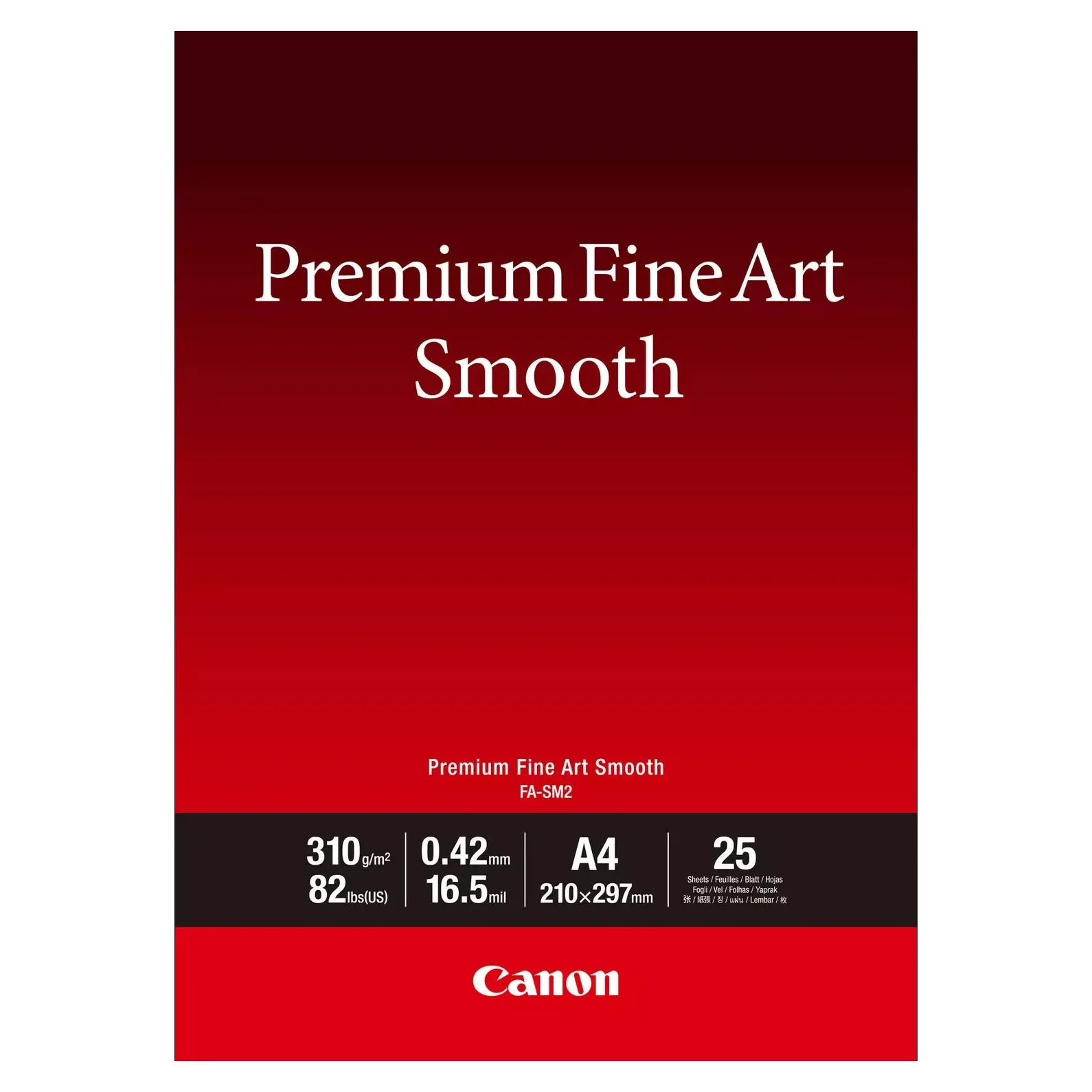 Canon FA-SM2 A4 (25 sheets) Premium Fine Art Smooth Paper media