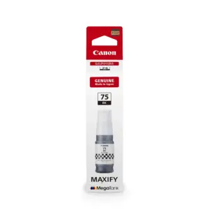 Canon GI-75 BK 70ml black pigment ink bottle for MAXIFY GX1070 and MAXIFY GX2070