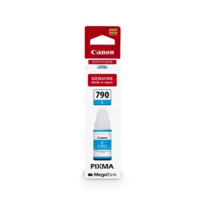 Canon GI-790 C cyan dye-based ink bottle containing 70 ml of ink
