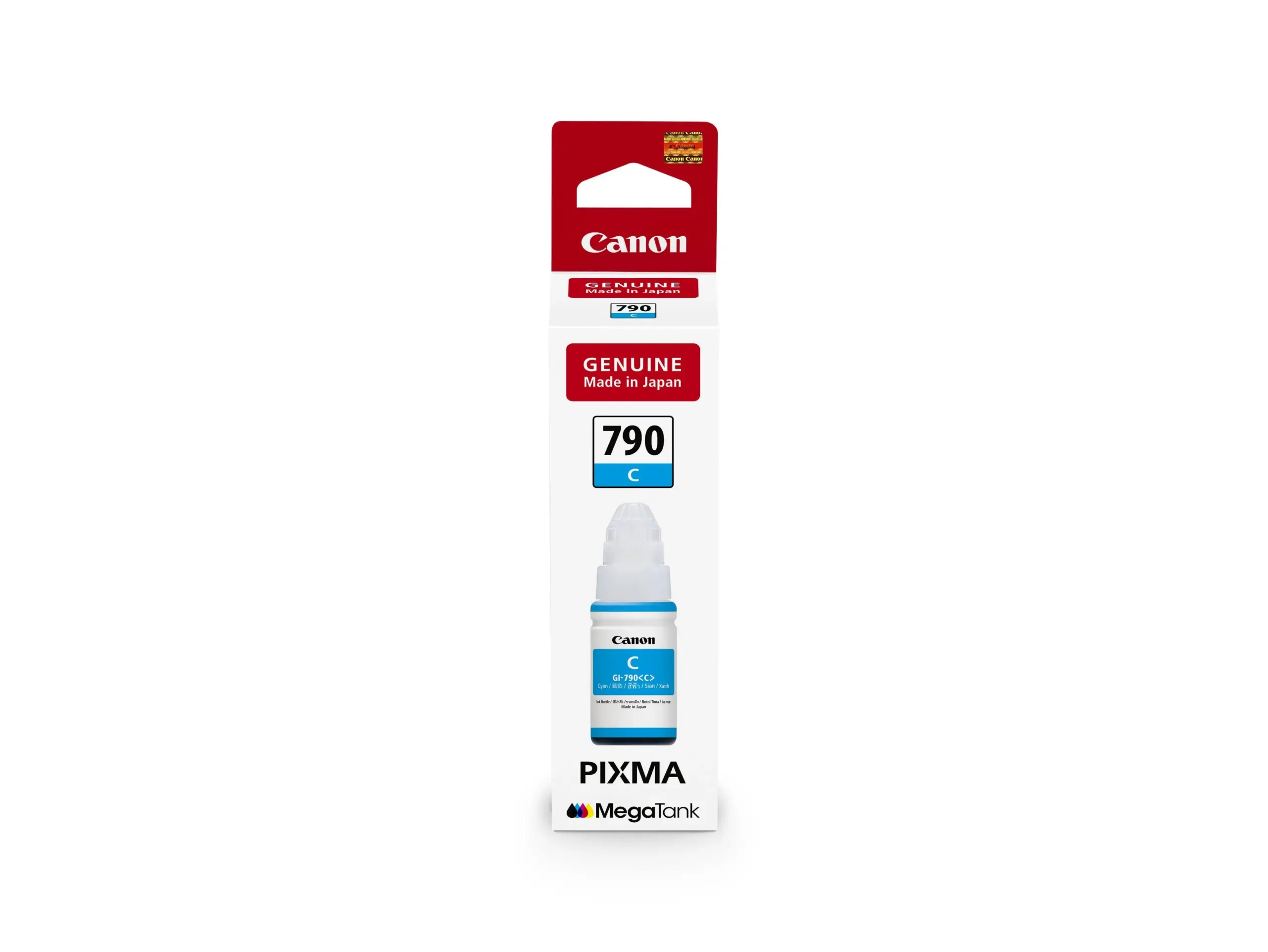 Canon GI-790 C cyan dye-based ink bottle containing 70 ml of ink
