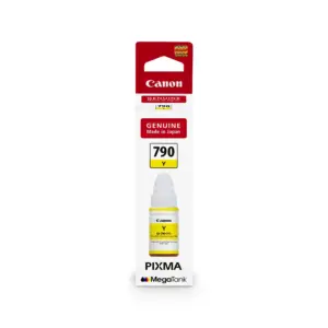 Canon GI-790 Y yellow ink bottle containing 70 ml of dye-based ink