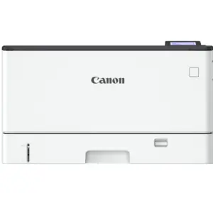 Front view of the Canon imageCLASS LBP456w monochrome laser printer showing output tray and controls