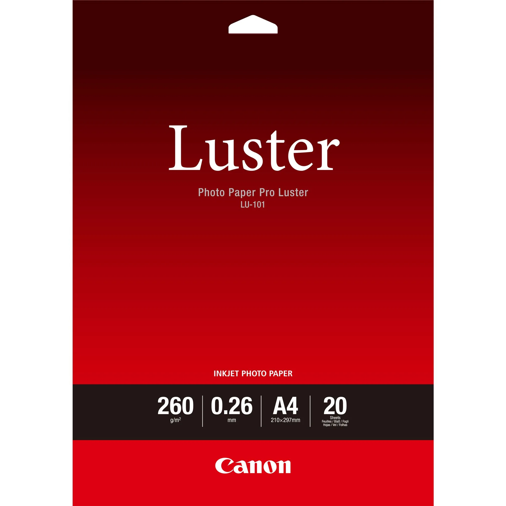 Canon LU-101 A4 (20 sheets) Photo Paper Pro Luster