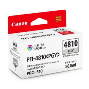 Canon PFI-4810 PGY Photo Grey 80 ml pigment ink tank for imagePROGRAF PRO-510