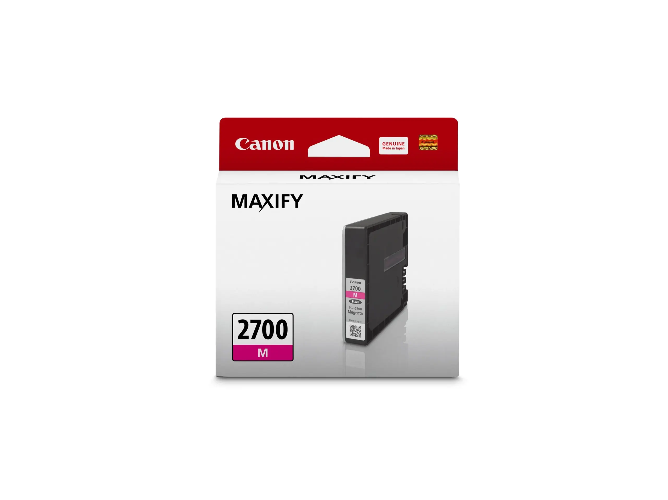 Canon PGI-2700 M (MAXIFY) standard magenta pigment ink cartridge for MAXIFY printers.