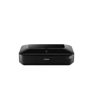 Front angled view of the black Canon PIXMA iX6770 single function A3+ inkjet printer.