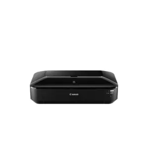 Front view of the black Canon PIXMA iX6870 A3+ inkjet printer on a plain background.