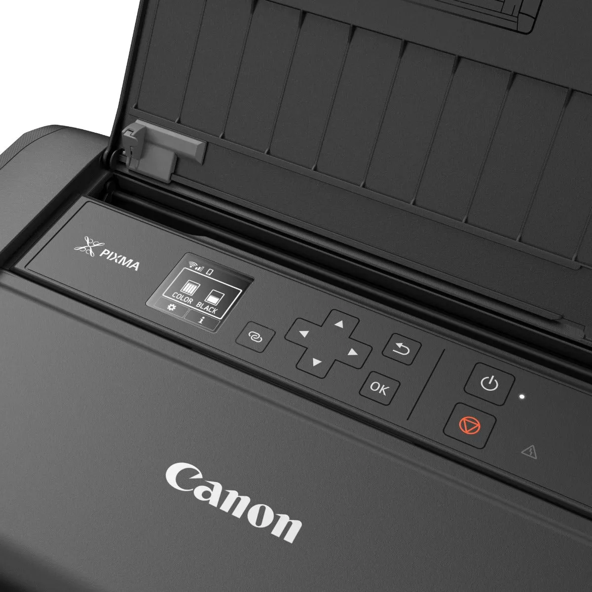 Control panel and display of the Canon PIXMA TR160