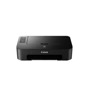 Canon PIXMA TS207 compact single-function inkjet printer showing front output tray and textured black housing