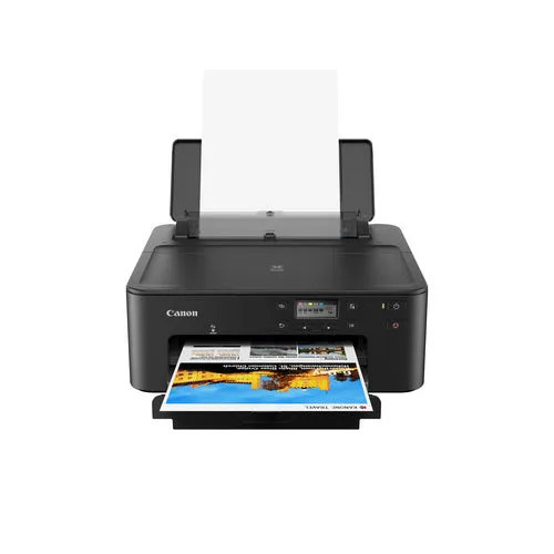 Canon PIXMA TS707A front view printing a photograph