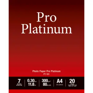 Canon PT-101 A4 (20 sheets) Photo Paper Pro Platinum 300 g/m² photo paper