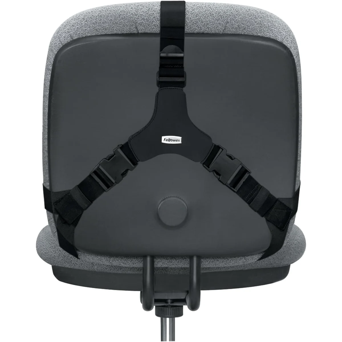 Rear view of Fellowes Ultimate Back Support Tri-Tachment straps