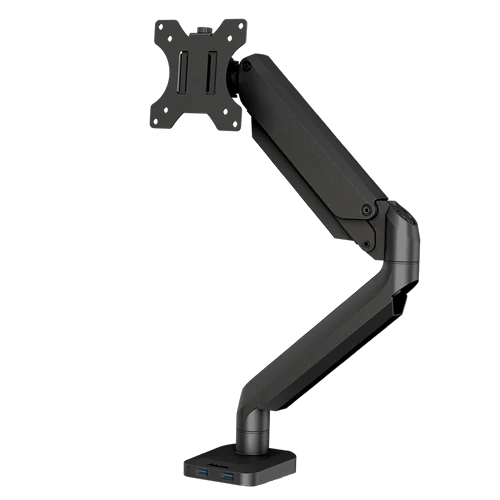 Fellowes Platinum Series single monitor arm with display mounted