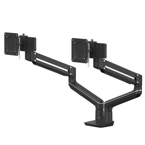Fellowes Tallo dual monitor arm in black without displays