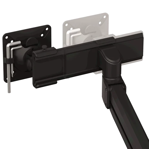Fellowes Tallo dual monitor arm telescopic slider detail