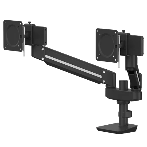Fellowes Tallo Compact dual monitor arm in black without displays