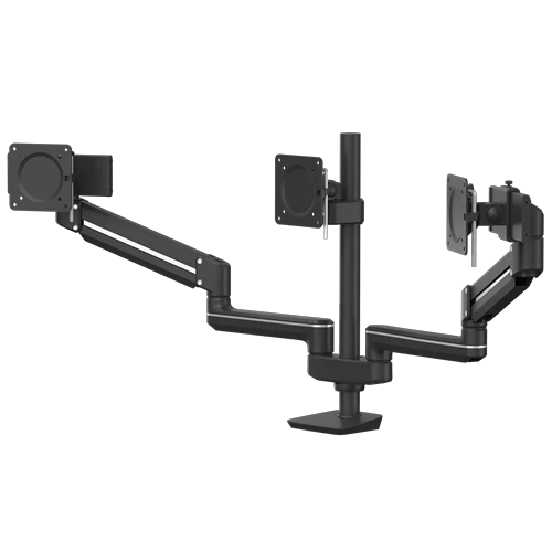Fellowes Tallo Modular 3FMS triple monitor arm in black without displays