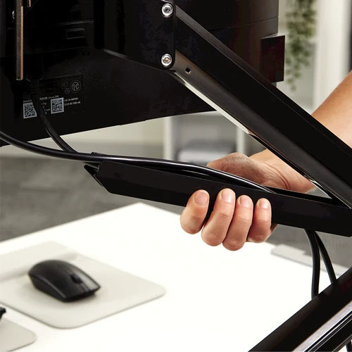 Fellowes Tallo monitor arm cable-management detail