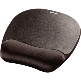 Fellowes Memory Foam Mouse Pad with Wrist Rest Black 9176501