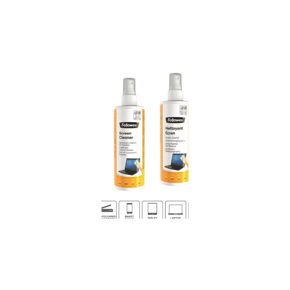 Fellowes 99718 250ml screen cleaning spray bottle detail