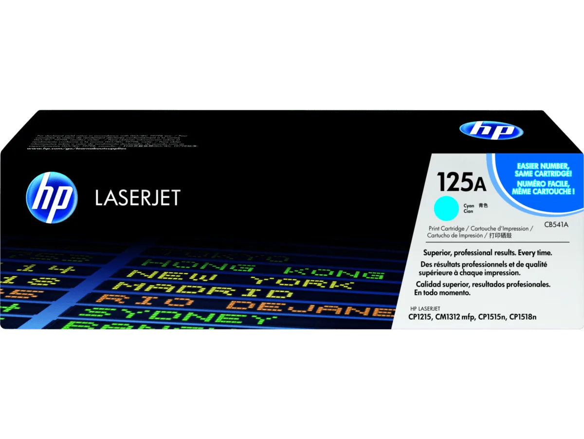 HP 125A Cyan Original LaserJet Toner Cartridge (CB541A)