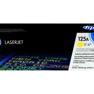 HP 125A Yellow Original LaserJet Toner Cartridge CB542A toner cartridge for compatible LaserJet printers.