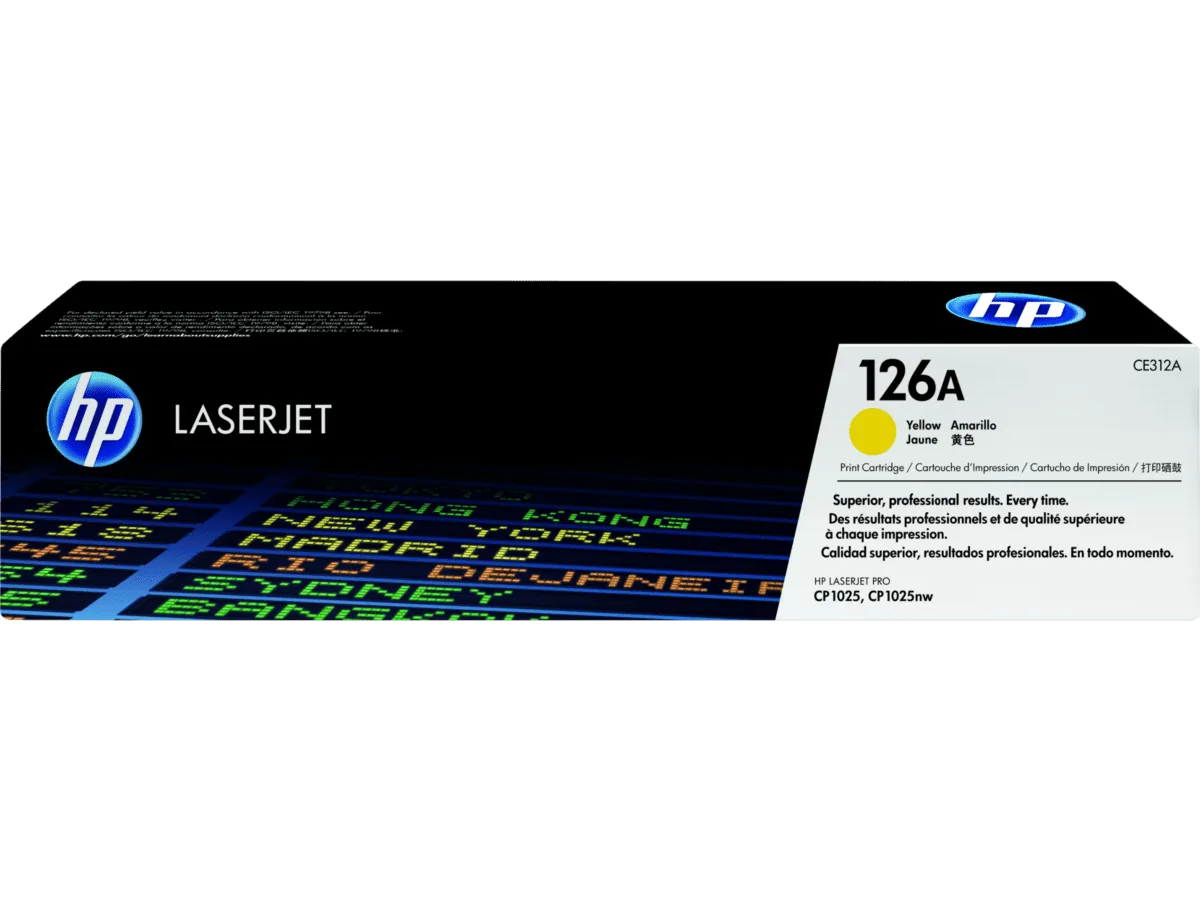 HP 126A Yellow Original LaserJet Toner Cartridge standard capacity toner cartridge